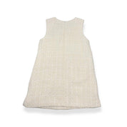 Ivory Fur Trim Tweed Dress - doe a dear