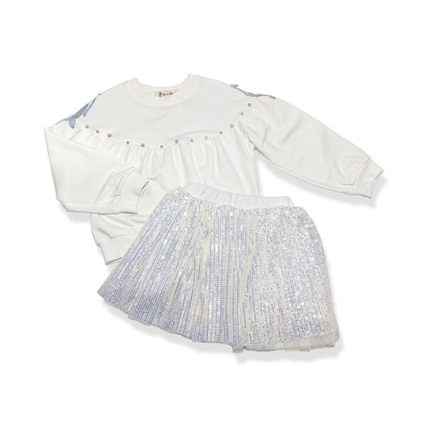 White Sequin Skirt - doe a dear