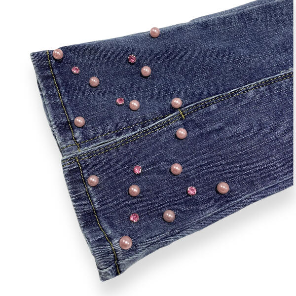 Embellished Flare Jeans - Denim - doe a dear