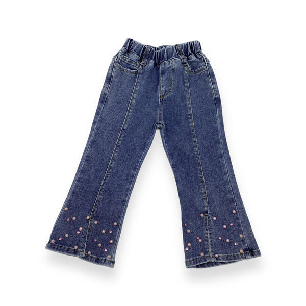 Embellished Flare Jeans - Denim - doe a dear