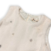 Embellished Ivory Fur Dress - doe a dear