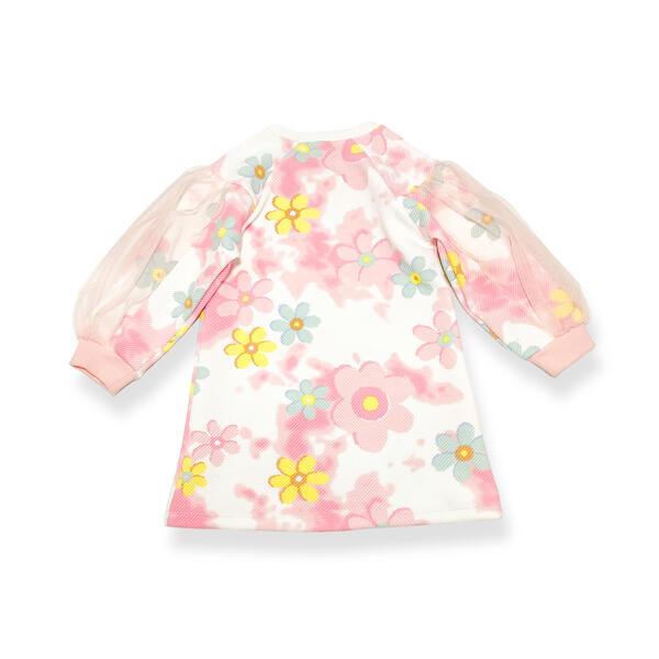 Floral Cloud Dye Sweater Dress