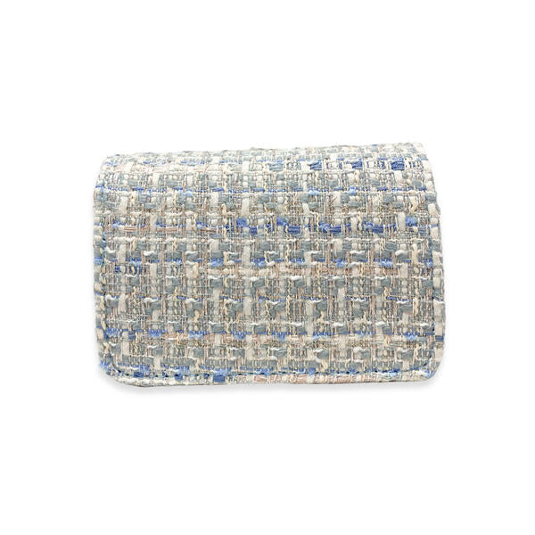 Blue Teddy & Bow Tweed Purse - doe a dear