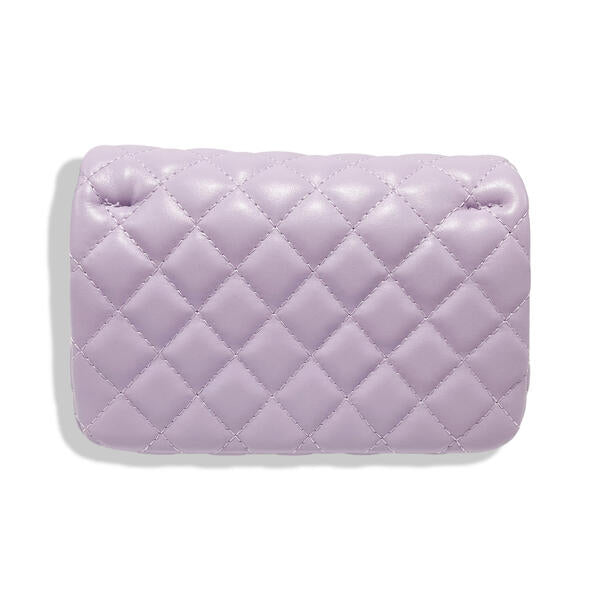 Purple Pearl Closure Quilted Purse - doe a dear