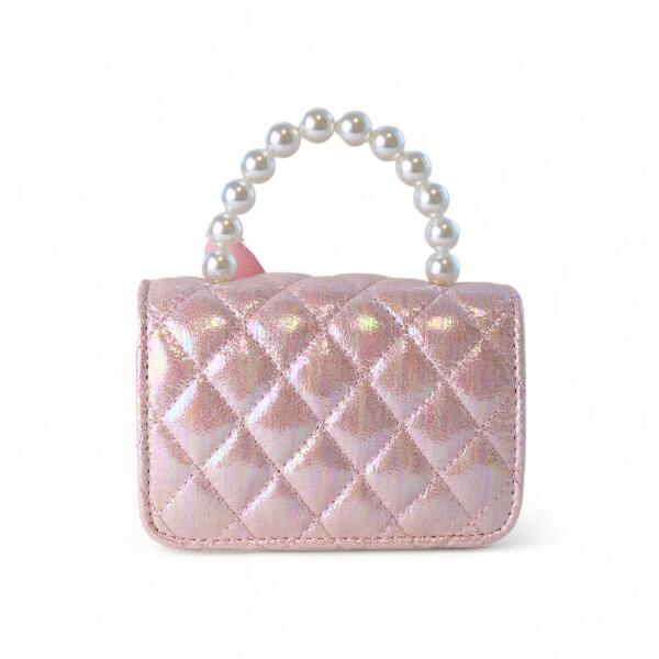 Pink Mermaid Shiny Quilted Purse - doe a dear