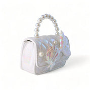 White Mermaid Shiny Quilted Purse - doe a dear