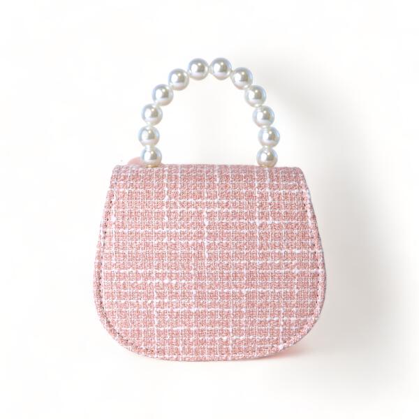 Pink Bowtie Tweed Purse - doe a dear