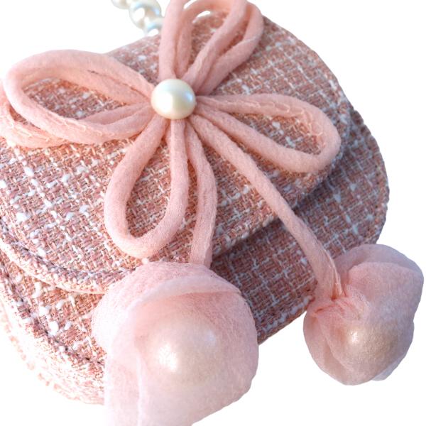 Pink Bowtie Tweed Purse - doe a dear