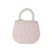 Beige Bowtie Tweed Purse - doe a dear