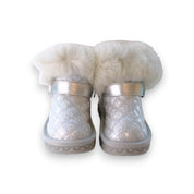 Silver Fur Trim Quilted Boot - doe a dear