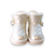 Ivory Pearl Charm Quilted Boot - doe a dear