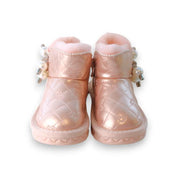 Pink Pearl Charm Quilted Boot - doe a dear