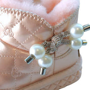 Pink Pearl Charm Quilted Boot - doe a dear