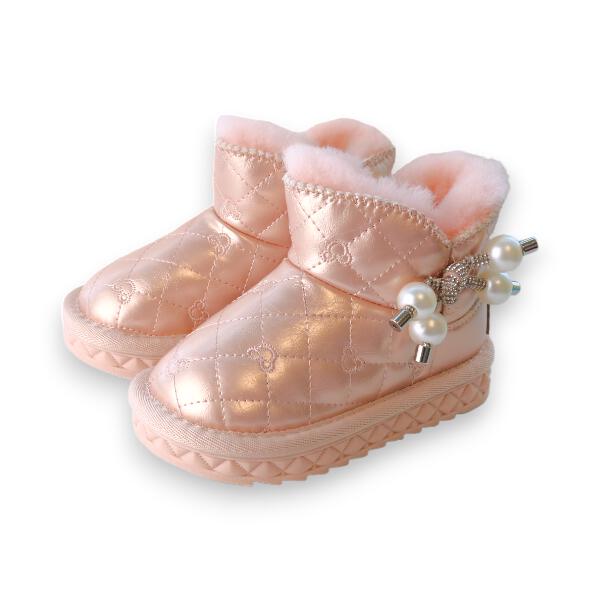 Pink Pearl Charm Quilted Boot - doe a dear
