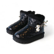 Black Pearl Charm Quilted Boot - doe a dear