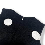 Black and White Polka Dot Wooly Tulle Dress - doe a dear