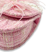 Fuchsia Feather Floral Tweed Purse - doe a dear