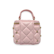 Light Pink Embellished Vanity Quilted Purse - doe a dear