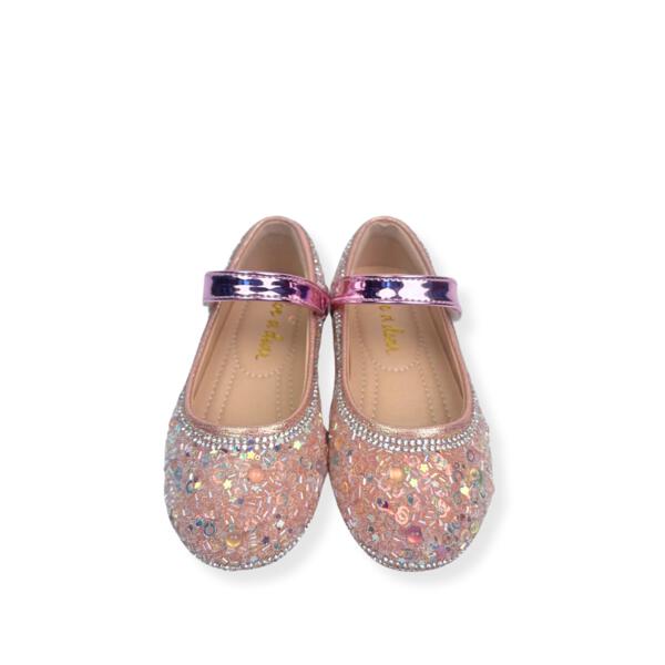 Clear Stone Flat Shoes in Pink - doe a dear