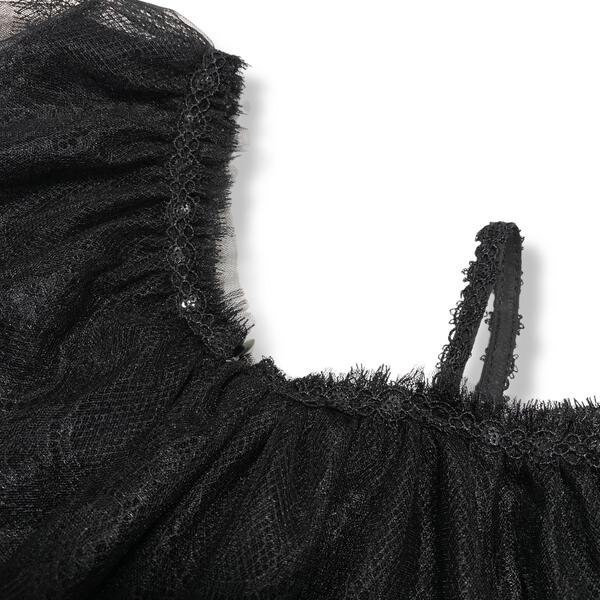Black Off Shoulder Lace Dress - doe a dear