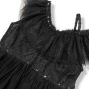 Black Off Shoulder Lace Dress - doe a dear