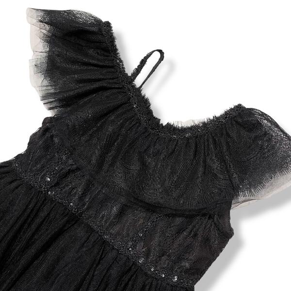 Black Off Shoulder Lace Dress - doe a dear