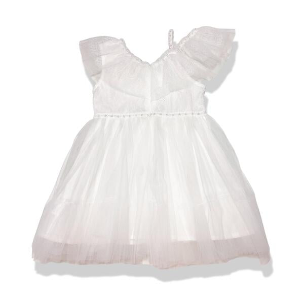 White Off Shoulder Lace Dress - doe a dear