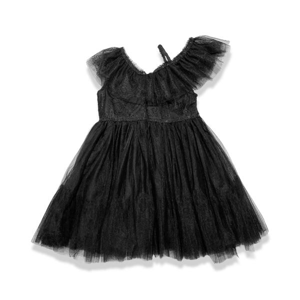 Black Off Shoulder Lace Dress - doe a dear