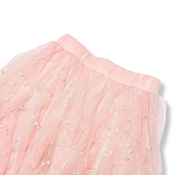 Pearl Accents Mesh Skeggings - Pink - doe a dear