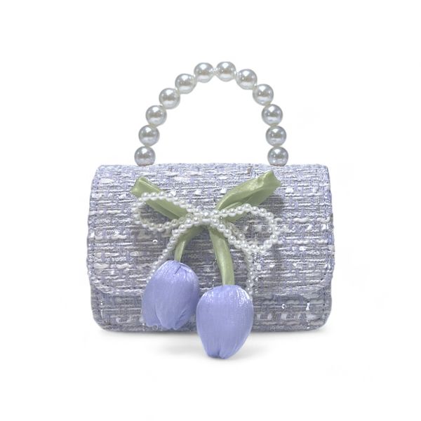 Lily & Bow Tweed Purse -purple - doe a dear