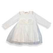 Pleat Applique Mesh Tulle Dress - doe a dear