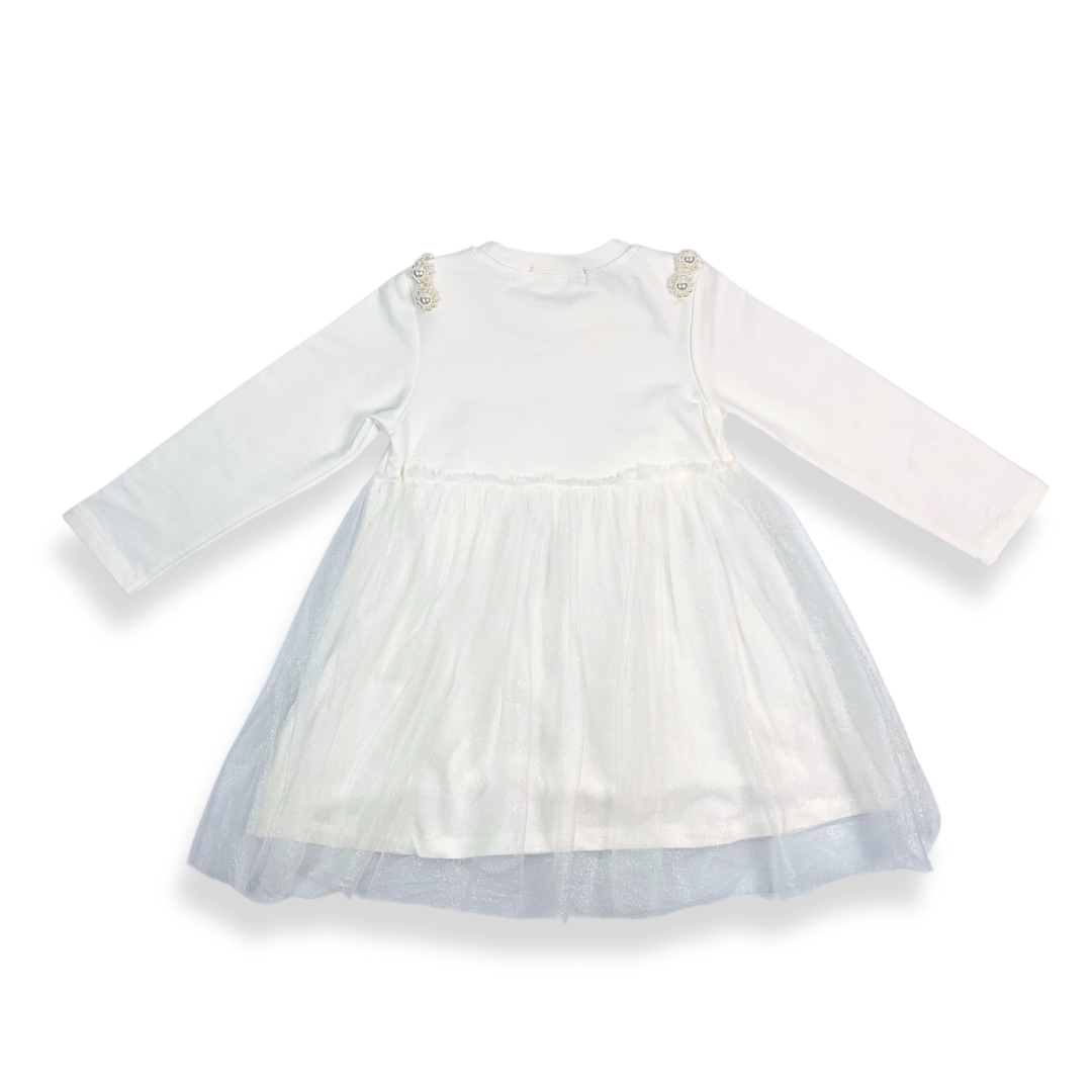 Pleat Applique Mesh Tulle Dress - doe a dear