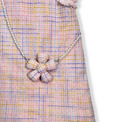 Sleeveless Tweed Dress with purse - Pink - doe a dear