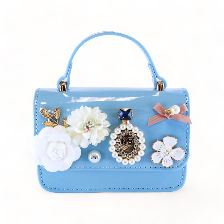Doe A Dear Floral Decor Tweed Purse