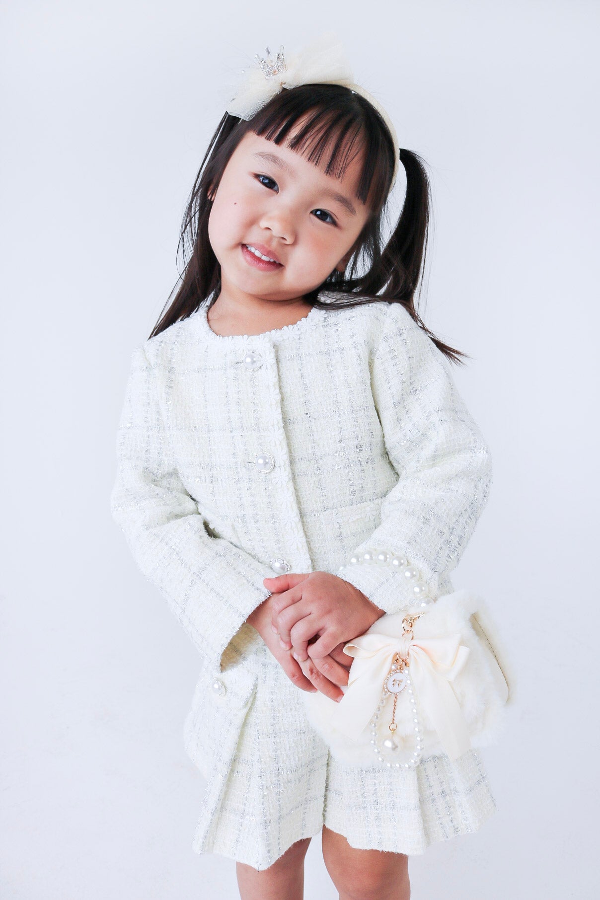 Sparkly Pleated Tweed Skirt - doe a dear