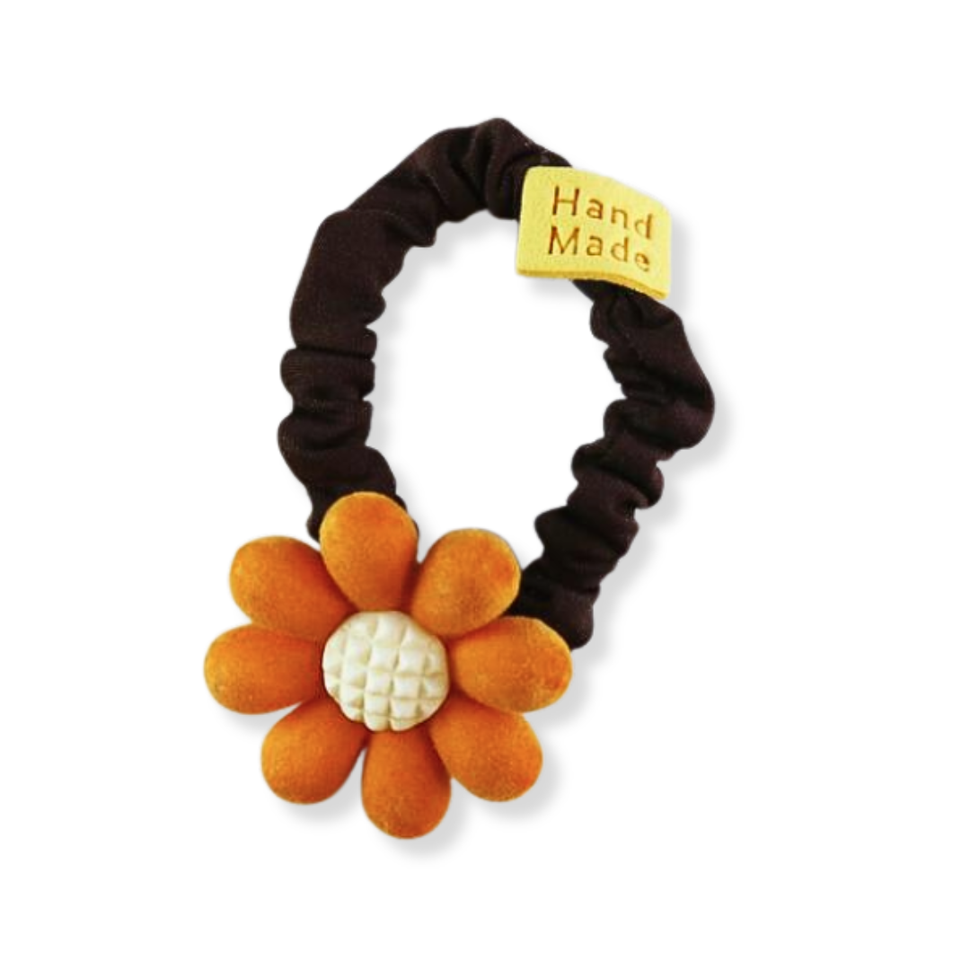 VELVET MINI SCRUNCHIE SUN YELLOW