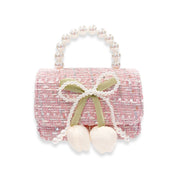 Lily & Bow Tweed Purse -pink - doe a dear