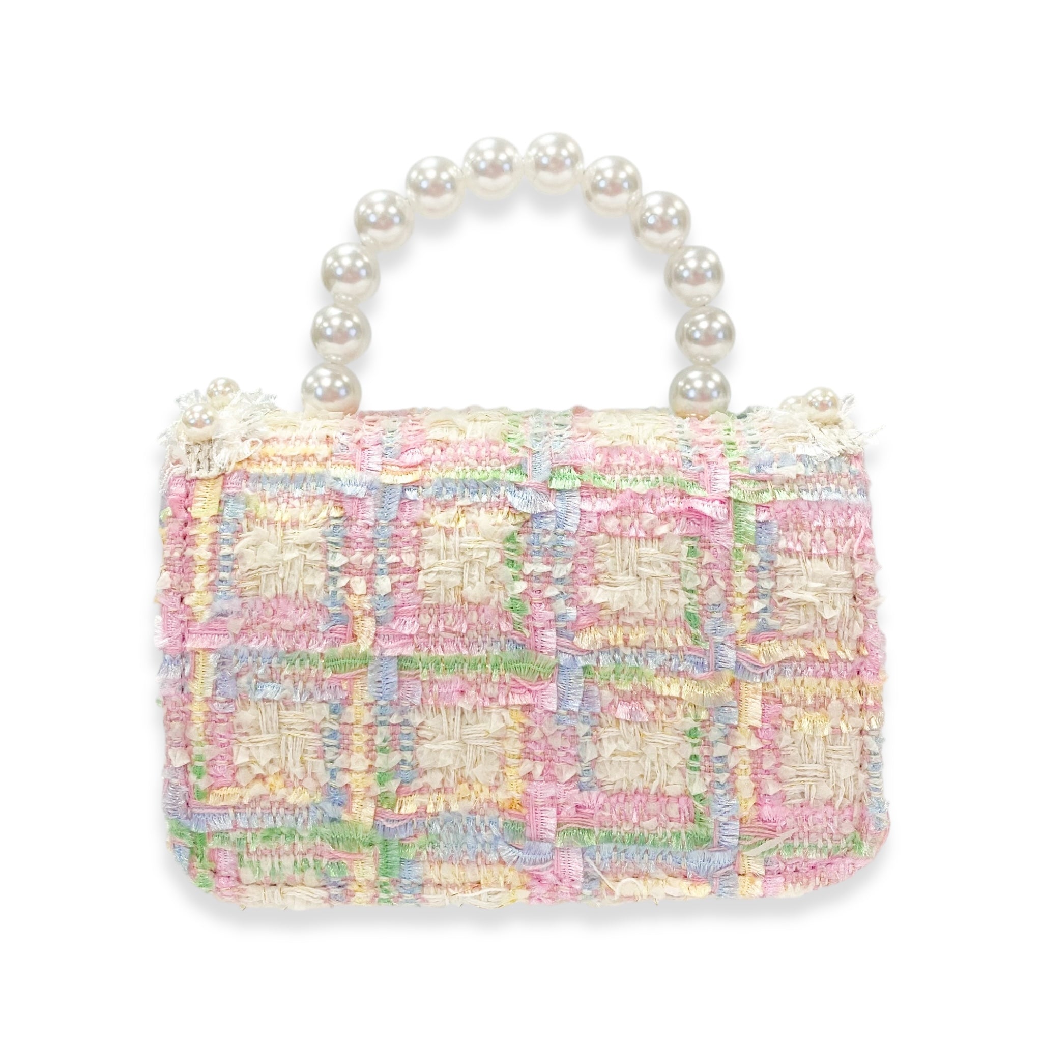 Bow & Floral Decor Tweed Purse - doe a dear
