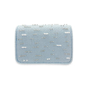 Pearls & Beads Tweed Purse -blue - doe a dear
