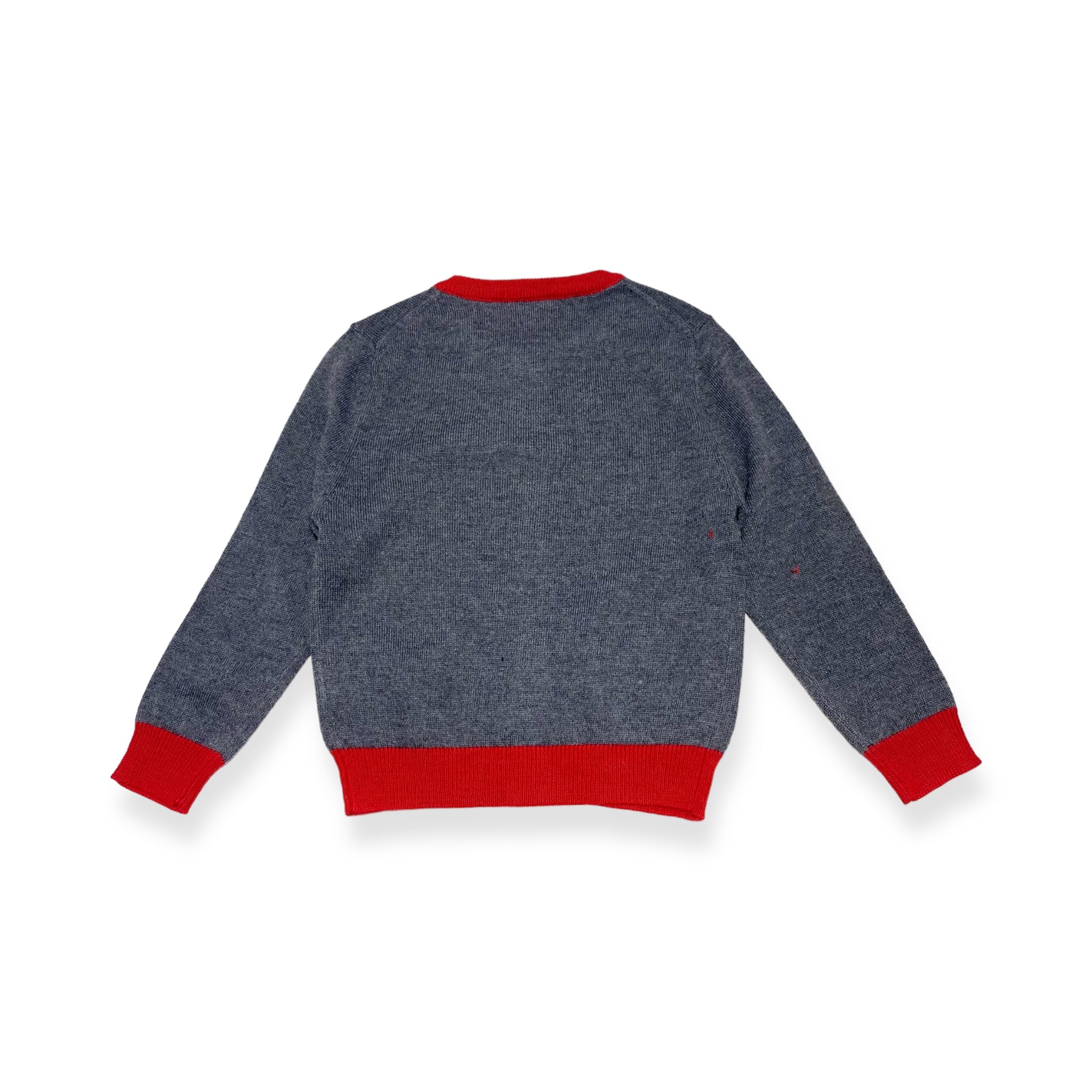 Ladybug Wooly Cardigan - Grey - doe a dear