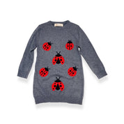Ladybug Wooly Tunic Sweater -Grey - doe a dear