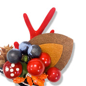 Berries Reindeers Ears Hair Clip - doe a dear