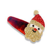 Velvet Santa & Tree Hair Clip - doe a dear