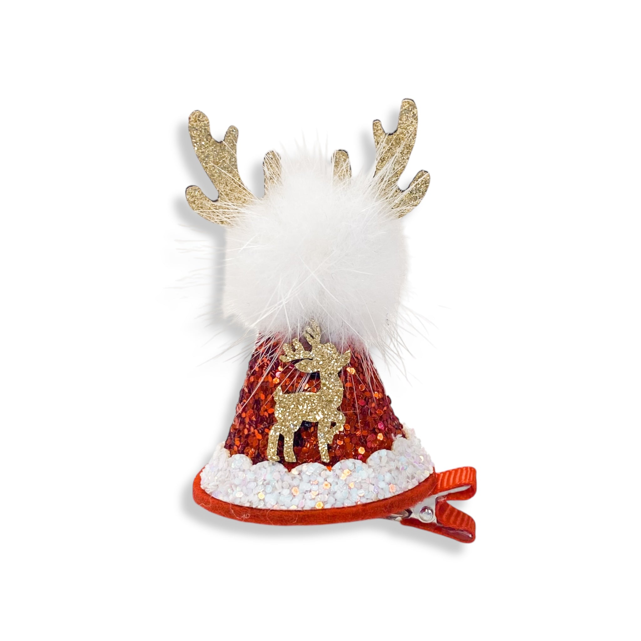 Reindeer Party Hat Hair Clip - doe a dear