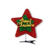 Merry Xmas Star Hair Clip - doe a dear
