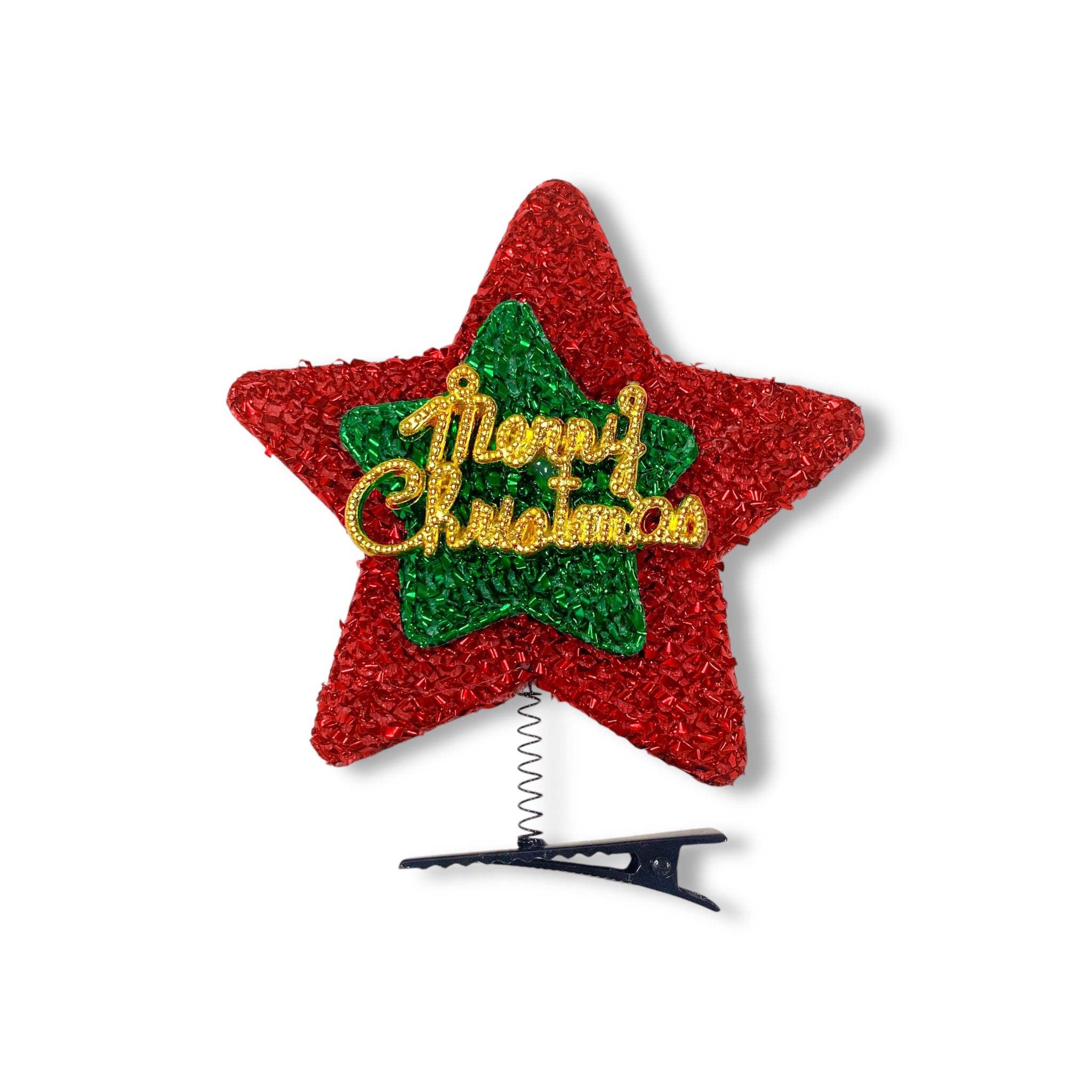 Merry Xmas Star Hair Clip - doe a dear