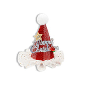 Merry Xmas Party Hat Hair Clip - doe a dear