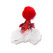 Red Pom Party Hat Hair Clip - doe a dear