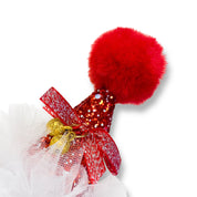 Red Pom Party Hat Hair Clip - doe a dear