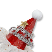 Merry Xmas Party Hat Hair Clip - doe a dear